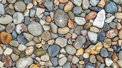 Colorful Pebble Stone Path Texture Background