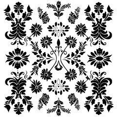 floral seamless pattern, pattern, flower pattern, geometric pattern, diagonal pattern, floral, flower, seamless, design, ornament, vector, decoration, art, wallpaper, leaf, illustration, black, style,