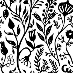 floral seamless pattern, pattern, flower pattern, geometric pattern, diagonal pattern, floral, flower, seamless, design, ornament, vector, decoration, art, wallpaper, leaf, illustration, black, style,
