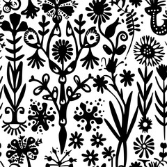 floral seamless pattern, pattern, flower pattern, geometric pattern, diagonal pattern, floral, flower, seamless, design, ornament, vector, decoration, art, wallpaper, leaf, illustration, black, style,