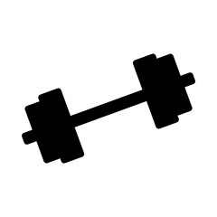 gym icon, silhouette vector isolated on white background. simple and modern design
