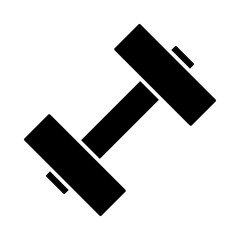 dumbbell icon, silhouette vector isolated on white background. simple and modern design