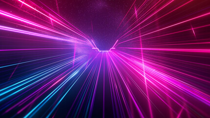 Obraz premium The neon lines and rays background, Illustration