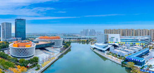 Urban Scenery of Zhenhai District, Ningbo City, Zhejiang Province, China