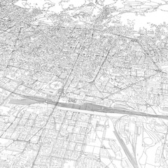 Obraz premium 3D illustration of city and urban in Bologna Italy