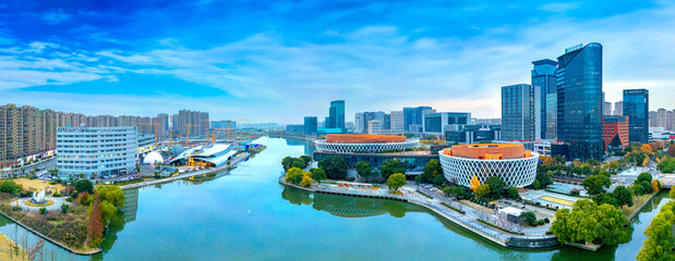 Urban Scenery of Zhenhai District, Ningbo City, Zhejiang Province, China