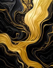 Black and Gold Gradient background, abstraction of mixed colors, beautiful shades or textures