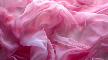 Fototapeta premium Pink lightweight fabric mesh, texture of the fabric, beautifully draped background