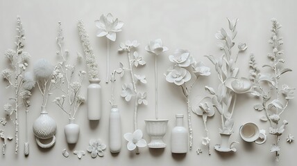 A collection of white objects