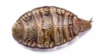 Giant isopod lying on its back showing its segmented exoskeleton, legs and antennae