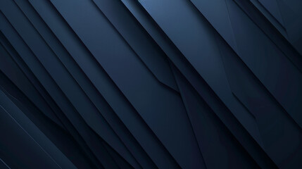 Dark blue and black background with gradient shades. Geometric shapes like lines, stripes and triangles create a 3D effect. It's a modern and luxurious design, perfect for web banners.