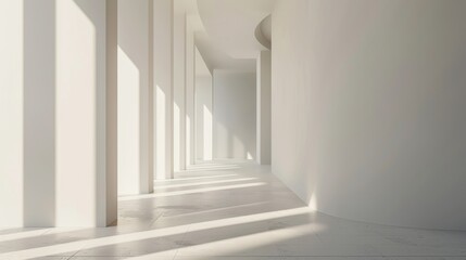 Obraz premium White minimalist home idea shine windows