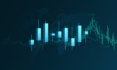 Financial marketing business analysis graph background image