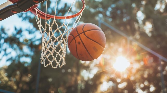 Shooting Practice with Basketball - Powered by Adobe