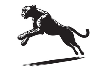 Cheetah silhouette vector illustration.eps