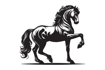 Horse silhouette vector image illustration-01.eps