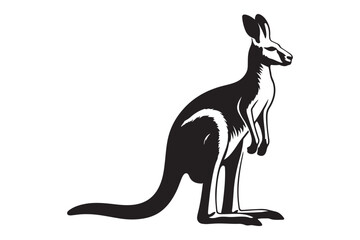 Kangarro silhouette vector image illustration