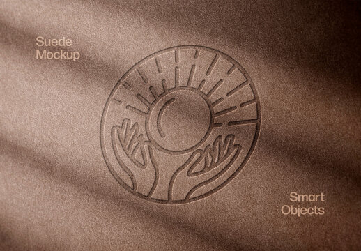 Pressed Suede Logo Mockup