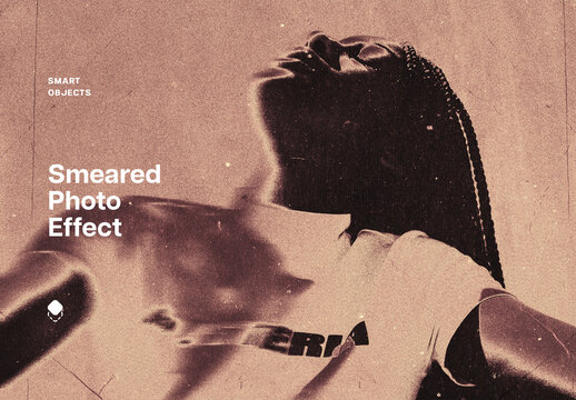 Smeared Photo Effect Mockup