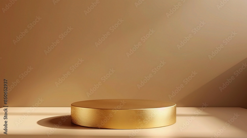 Canvas Prints gold product background stand or podium pedestal showcased on an advertising display