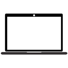 Laptop vector illustration isolated on white background. classic modern diseign
