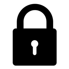 Lock vector illustration isolated on white background. classic modern diseign