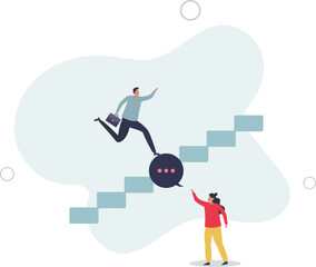 Expert advice or intelligence information to solve business problem, professional consultant or support giving solution concept.flat illustration.