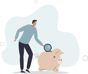 Time is money, people pay money to buy time that most important for success in financial goals concept.flat illustration.