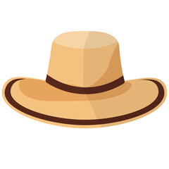 Hat fashion accessory flat icon design vector illustration