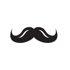 Moustache Icon Vector Illustration Flat Design