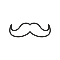 Moustache Icon Vector Illustration Flat Design