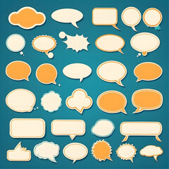 set of different speech bubbles, vector ready for design 