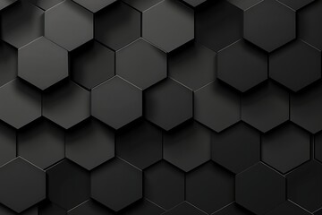 Naklejka premium Black hexagons with lights background