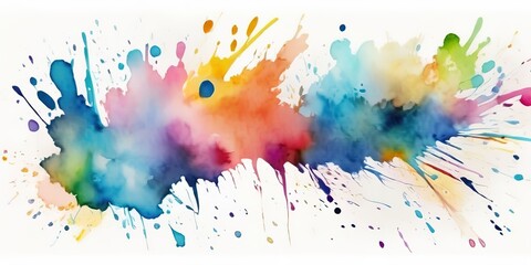 watercolor splash on white background. Vector watercolor texture. Ink paint brush stain. Watercolor pastel splash.