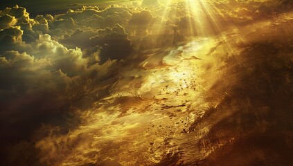 Fototapeta premium The perfect background wallpaper for your devices Stock is a breathtaking scene taken from the air of the Ocean Morning during the serene hours of the morning.