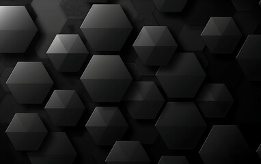 Black hexagons with lights background