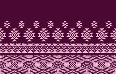 Geometrics Ikat ethnic design.Ikat seamless pattern in tribal, folk embroidery abstract wave art. ornament print. Ikat Design for wallpaper,carpet, clothing, fashion, fabric	