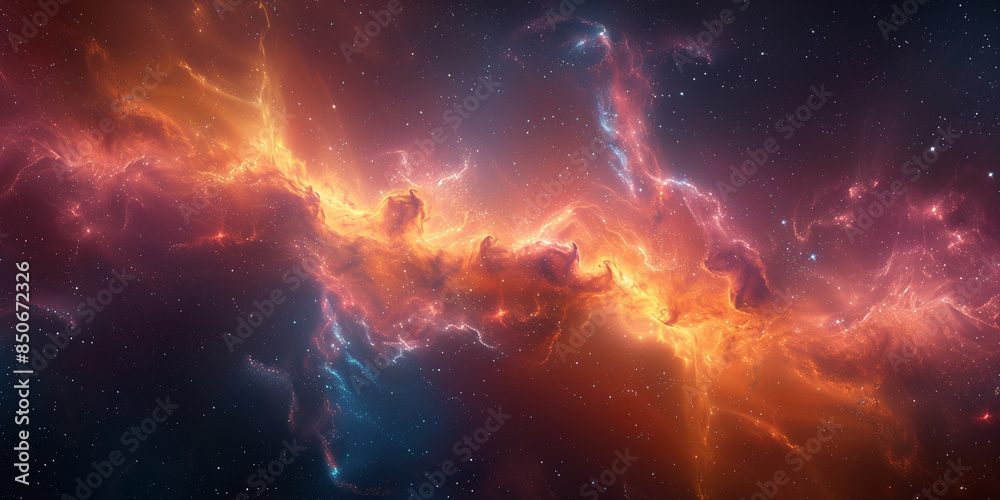 Wall mural fantasy space nebula in the universe