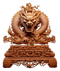 PNG A chinese dragon tradition wood art