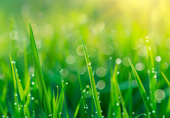 Fototapeta premium dew on grass