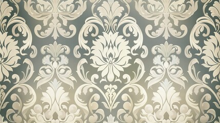Fototapeta premium Elegant Intricate Motif Seamless Pattern Wallpaper in Subtle Hues for Interior and Graphic Design