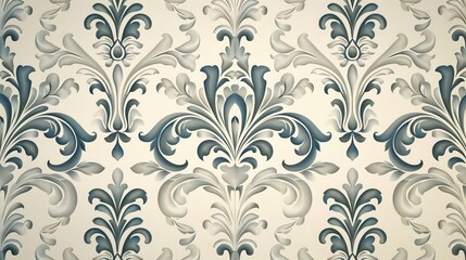 Elegant Monochromatic Seamless Pattern Wallpaper for Chic Interior and Website Design