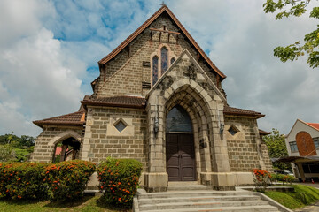 Naklejka premium The Parish of St Michael and All Angels church in Sandakan Malaysia
