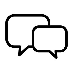 Chat icon. Talk bubble speech icon. Dialogue balloon icon.