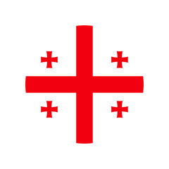 Round Georgia flag icon