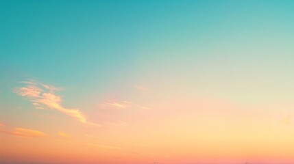 Background of a clear sky at sunrise with a gradient of warm colors