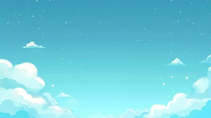 Fototapeta premium Clear sky background with a light blue color and a few scattered clouds