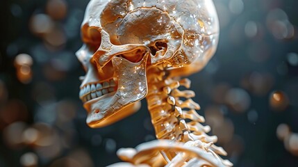 Detailed visualization of the human skeleton focusing on the shoulder joint