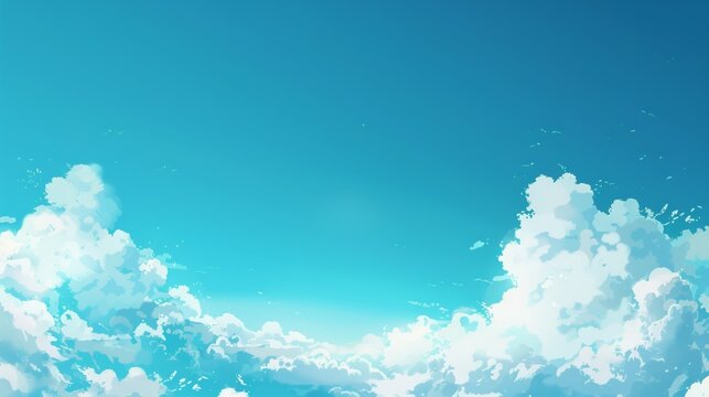 Background of a clear sky with a bright blue color and minimal cloud coverage