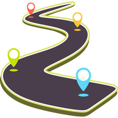 Roadmap Pin Illustration